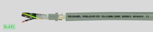 PUR control line PURö-JZ-HF-YCP 4 x 0.75 mm², AWG 19, shielded, gray