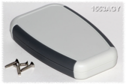 ABS handheld enclosure, (L x W x H) 100 x 61 x 17 mm, light gray (RAL 7035), IP54, 1553AGY