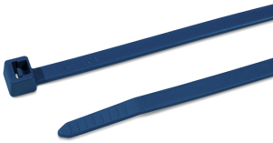 Cable ties for the food industry, detectable, polyamide, (L x W) 100 x 2.5 mm, bundle-Ø 1.5 to 22 mm, blue, -40 to 85 °C