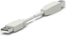 USB 2.0 Adapter cable, USB plug type A to USB plug type B, 1 m, white