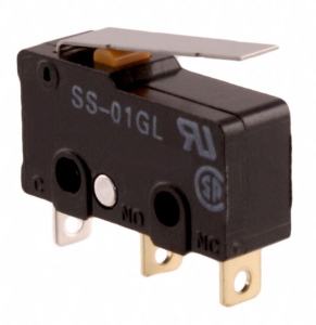 Subminiature snap-action switch, On-On, solder connection, hinge lever, 0.49 N, 0.1 A/125 VAC, 30 VDC, IP40
