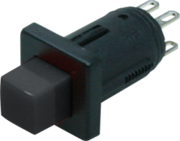 Pushbutton, 2 pole, black, unlit , 0.2 A/60 V, mounting Ø 5.1 mm, IP40, 0041.8842.7307
