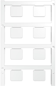 Polyamide Device marker, (L x W) 17 x 15 mm, white, 80 pcs