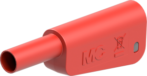 4 mm plug, screw connection, 2.5 mm², CAT II, CAT III, red, 66.2024-22