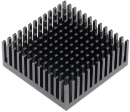 IC heatsink, 43.1 x 43.1 x 16.51 mm, 8.6 K/W, black anodized