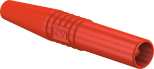 4 mm plug, solder connection, 2.5 mm², CAT II, red, 22.2665-22