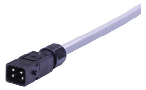 Connection line, 2 m, plug, 3 pole + PE straight to open end, 2.5 mm², 33500200201020