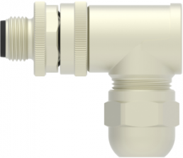 Plug, 4 pole, screw connection, screw locking, angled, T4113512041-000