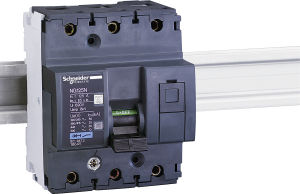 Circuit breaker, 3 pole, C characteristic, 10 A, 375 V (DC), 440 V (AC), screw connection, DIN rail, IP20