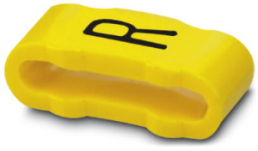 PVC marking sleeve, imprint "R", (L x W) 11.3 x 4.3 mm, yellow, 0826611:R