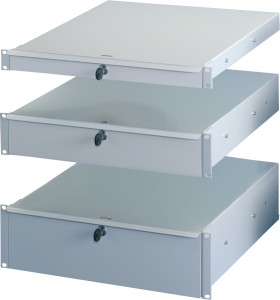 19" Drawer, 3 U, Front Panel Anodized