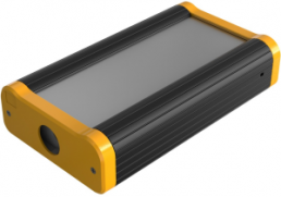 Poylamide/PVC handheld enclosure, (L x W x H) 191 x 330 x 76 mm, yellow/black (RAL 1003), IP65, 029121000