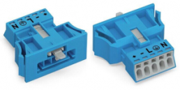 Plug, 5 pole, snap-in, push-in, 0.25-1.5 mm², blue, 890-2115