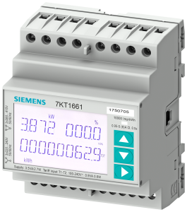 SENTRON 7KT PAC1600 energy meter, 3-phase, 5 A, DIN rail, M-Bus, MID