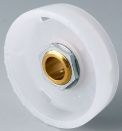 Rotary knob, 8 mm, polycarbonate, transparent, Ø 41 mm, H 14 mm, B8341081