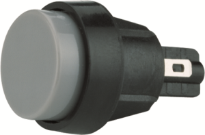 Pushbutton, 1 pole, gray, unlit , 4 A/250 V, IP40, 5000.0211
