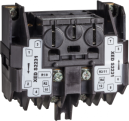 Spring return contact block - 2-pole - front mounting