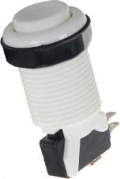 Pushbutton switch, white, unlit , 3 A/250 V, mounting Ø 27.5 mm, BUTTON-WHITE