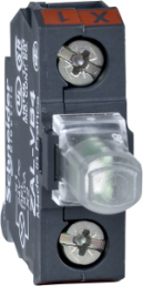 White light block for head Ø22 integral LED 24 V - screw clamp terminals