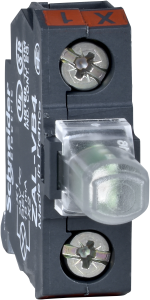Green light block for head Ø22 integral LED 24 V - screw clamp terminals
