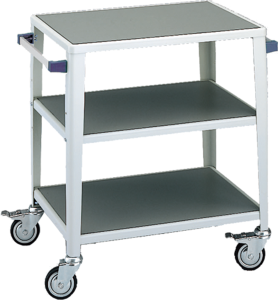 ESD laboratory trolley, without intermediate shelf, (L x W x D) 806 x 660 x 495 mm, 26 kg, 00.001.224.1