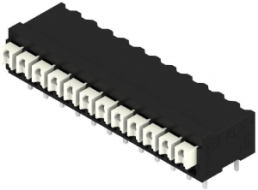 PCB terminal, 12 pole, pitch 3.5 mm, AWG 28-14, 12 A, spring-clamp connection, black, 1824520000