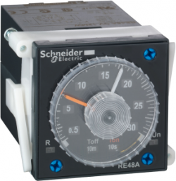 Clock generators, 0.02 s to 300 h, 2 Form C (NO/NC), 24-240 V AC/DC, 8 A/250 VAC, RE48ACV12MW
