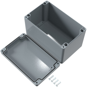 Aluminum enclosure, (L x W x H) 260 x 160 x 160 mm, gray (RAL 7001), IP66, 011626160