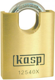 Padlock, with shackle protection, level 5, shackle (H) 18 mm, brass, (B) 40 mm, K12540XD
