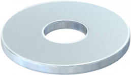 Large area disk, M4, H 1.2 mm, inner Ø 4.3 mm, outer Ø 15 mm, steel, 3403025