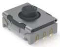 Short-stroke pushbutton, 1 Form A (N/O), 0.1 A/35 V, unlit , actuator (black, L 1 mm), 5 N, SMD
