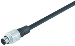Sensor actuator cable, M9-cable plug, straight to open end, 5 pole, 2 m, PUR, black, 3 A, 79 1455 212 05