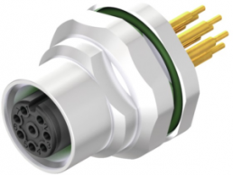 Socket, M12, 5 pole, solder connection, straight, 2421620000