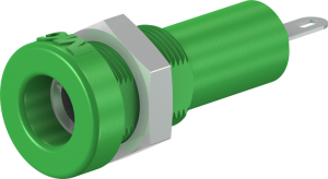 4 mm socket, solder connection, mounting Ø 8.3 mm, green, 23.0450-25