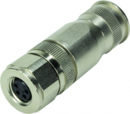 Socket, M8, 3 pole, screw connection, screw locking, straight, 21023692301