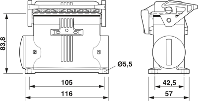 1082589 Phoenix Contact Housings for HDC Connectors Image 2