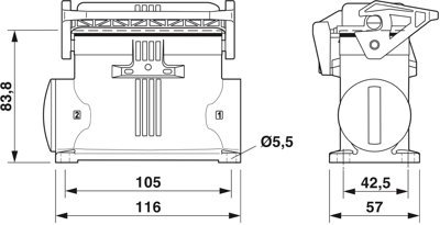 1082590 Phoenix Contact Housings for HDC Connectors Image 2