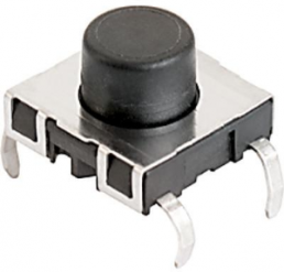 Short-stroke pushbutton, 1 Form A (N/O), 50 mA/42 VDC, unlit , actuator (white), 1.8 N, THT