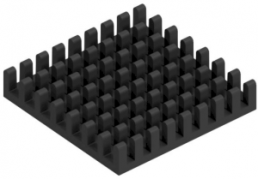 IC heatsink, 31 x 31 x 6 mm, 18.6 to 5.5 K/W, black anodized