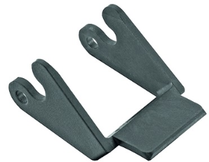 Locking bracket, size Han-Compact, Polycarbonate/stainless steel, longitudinal bow locking, 09000005244