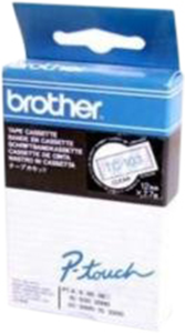 Labelling tape cartridge, 12 mm, tape transparent, font blue, 7.7 m, TC103