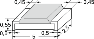 Resistor, thick film, SMD 2010 (5025), 1.5 kΩ, 0.75 W, ±5 %, RC2010JK-071K5L