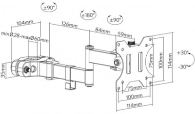 ICA-LCD-110BK EFB-Elektronik Monitor mount Image 2