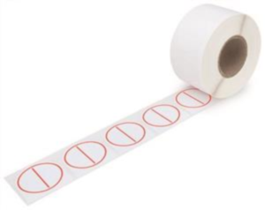 Polyester label, (W) 40 mm, white, Roll with 750 pcs