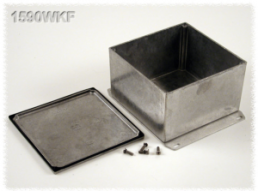Aluminum die cast enclosure, (L x W x H) 125 x 125 x 79 mm, natural, IP65, 1590WKF