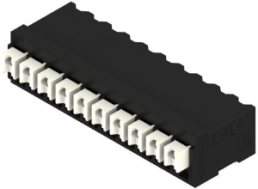 PCB terminal, 10 pole, pitch 3.5 mm, AWG 28-14, 12 A, spring-clamp connection, black, 1871050000