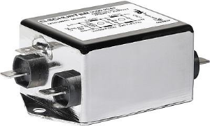 AC filter, 50 to 60 Hz, 2 A, 250 VAC, 3 mH, faston plug 6.3 mm, 5500.2043