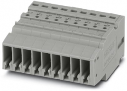 COMBI jack, push-in connection, 0.14-4.0 mm², 9 pole, 24 A, 6 kV, gray, 3000663