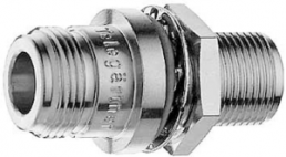 Coaxial adapter, 50 Ω, N socket to N socket, straight, 100024111