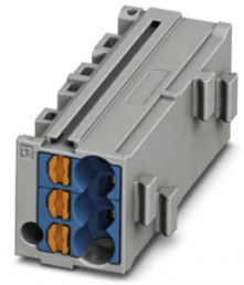 Shunting honeycomb, push-in connection, 0.14-2.5 mm², 1 pole, 17.5 A, 6 kV, gray, 3270420